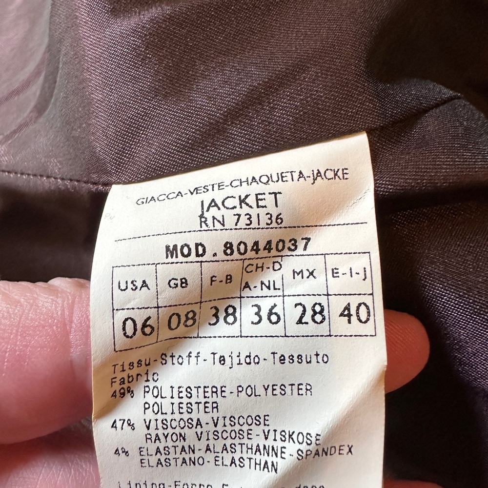 Max & Co. Chocolate Brown Pinstripe Blazer - Picture 5 of 5